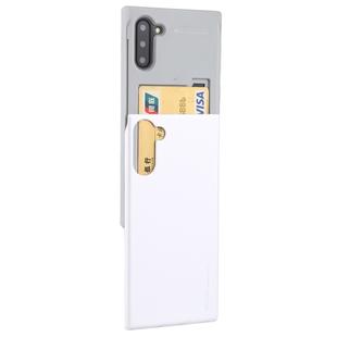 For Galaxy Note 10 MERCURY GOOSPERY SKY SLIDE BUMPER TPU + PC Case with Card Slot(White)