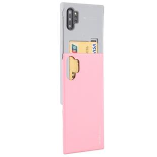 For Galaxy Note 10+ MERCURY GOOSPERY SKY SLIDE BUMPER TPU + PC Case with Card Slot(Pink)