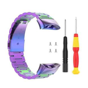 For Garmin Forerunner 45 / 45S / Swim 2 Universal Three Beads Stainless Steel Watch Band(Colorful)
