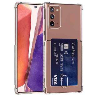 For Samsung Galaxy Note20 TPU Transparent Protective Case with Card Slots(Transparent)