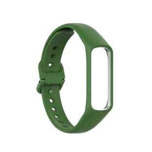 For Samsung Galaxy Fit 2 Silicone Watch Band(Dark Green)