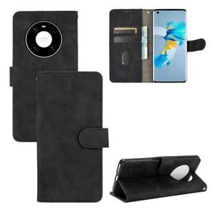 For Huawei Mate 40 Solid Color Skin Feel Magnetic Buckle Horizontal Flip Calf Texture PU Leather Case with Holder & Card Slots & Wallet(Black)