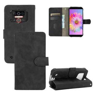 For Oukitel WP5 Solid Color Skin Feel Magnetic Buckle Horizontal Flip Calf Texture PU Leather Case with Holder & Card Slots & Wallet(Black)
