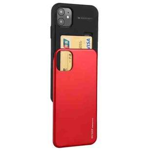 For iPhone 11 MERCURY GOOSPERY SKY SLIDE BUMPER TPU + PC Case with Card Slot(Red)