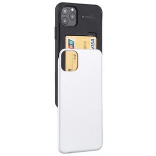 For iPhone 11 Pro Max MERCURY GOOSPERY SKY SLIDE BUMPER TPU + PC Case with Card Slot(Silver)