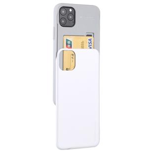 For iPhone 11 Pro Max MERCURY GOOSPERY SKY SLIDE BUMPER TPU + PC Case with Card Slot(White)