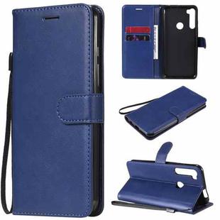 For Motorola Moto One Fuson Plus Solid Color Horizontal Flip Protective Leather Case with Holder & Card Slots & Wallet & Photo Frame & Lanyard(Blue)
