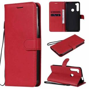 For Motorola Moto One Fuson Plus Solid Color Horizontal Flip Protective Leather Case with Holder & Card Slots & Wallet & Photo Frame & Lanyard(Red)