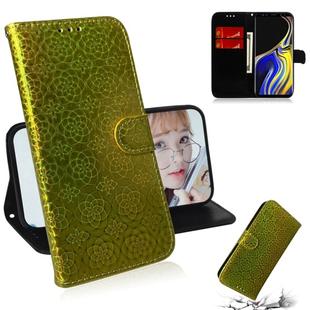 For Galaxy Note 9 Solid Color Colorful Magnetic Buckle Horizontal Flip PU Leather Case with Holder & Card Slots & Wallet & Lanyard(Gold)