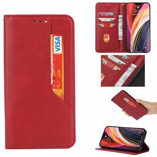 For Xiaomi Poco X3 NFC Magnetic Horizontal Flip Leather Case with Holder & Card Slots & Wallet(Red)