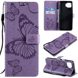 For Motorola Moto G 5G Plus 3D Butterflies Embossing Pattern Horizontal Flip Leather Case with Holder & Card Slot & Wallet(Purple)