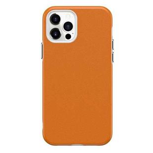 For iPhone 12 mini Business Style PU + PC Protective Case (Orange)