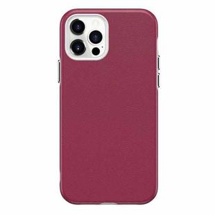 For iPhone 12 Pro Max Business Style PU + PC Protective Case(Magenta)