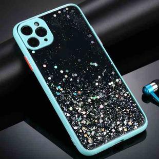 For iPhone 11 Pro Gradient Glitter Powder Shockproof Protective Case (Light Green)