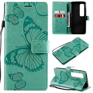 For Xiaomi Mi 10 Ultra 3D Butterflies Embossing Pattern Horizontal Flip Leather Case with Holder & Card Slot & Wallet(Green)