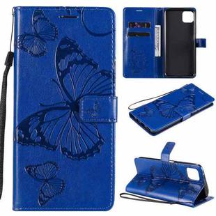 For Huawei Enjoy 20 5G 3D Butterflies Embossing Pattern Horizontal Flip Leather Case with Holder & Card Slot & Wallet(Blue)