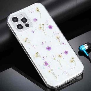 For iPhone 11 Pro Gypsophila Flowers Pattern TPU Protective Case (Purple)