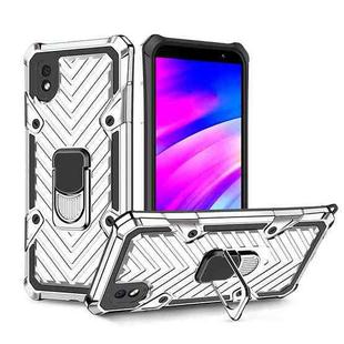 For Samsung Galaxy A01 Core Cool Armor PC + TPU Shockproof Case with 360 Degree Rotation Ring Holder(Silver)