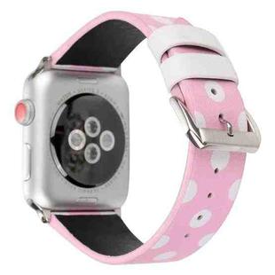 Fashion Dot Series Watch Band For Apple Watch Series 7 41mm / 6 & SE & 5 & 4 40mm / 3 & 2 & 1 38mm(Pink White)