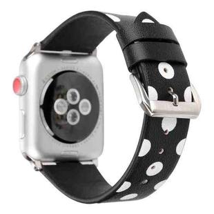 Fashion Dot Series Watch Band For Apple Watch Series 7 41mm / 6 & SE & 5 & 4 40mm / 3 & 2 & 1 38mm(Black White)