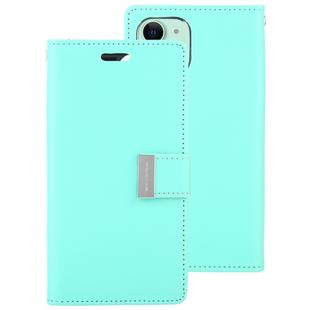 For iPhone 11 MERCURY GOOSPERY RICH DIARY Crazy Horse Texture Horizontal Flip Leather Case  with Holder & Card Slots & Wallet(Mint Green)