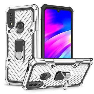 For Xiaomi Redmi 7 Cool Armor PC + TPU Shockproof Case with 360 Degree Rotation Ring Holder(Silver)