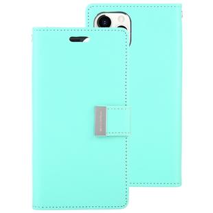 For iPhone 11 Pro MERCURY GOOSPERY RICH DIARY Crazy Horse Texture Horizontal Flip Leather Case  with Holder & Card Slots & Wallet(Mint Green)