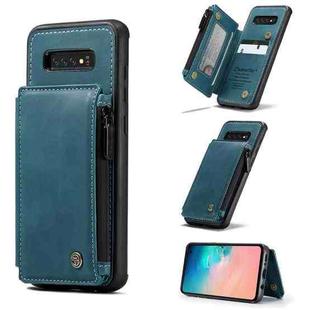 For Samsung Galaxy S10 CaseMe C20 Multifunctional PC + TPU Protective Case with Holder & Card Slot & Wallet(Blue)