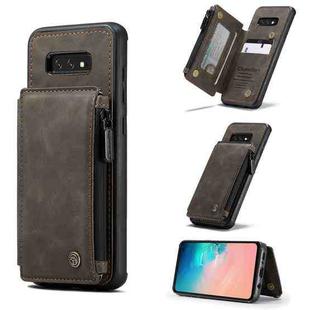 For Samsung Galaxy S10e CaseMe C20 Multifunctional PC + TPU Protective Case with Holder & Card Slot & Wallet(Coffee)
