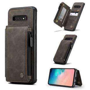 For Samsung Galaxy S10+ CaseMe C20 Multifunctional PC + TPU Protective Case with Holder & Card Slot & Wallet(Coffee)