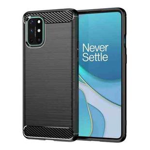 For OnePlus 8T Brushed Texture Carbon Fiber TPU Case(Black)