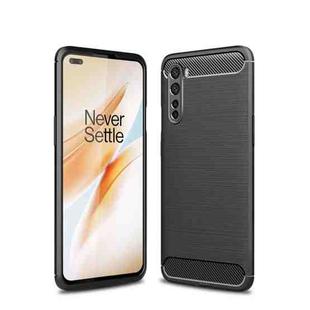 For OnePlus Nord Brushed Texture Carbon Fiber TPU Case(Black)