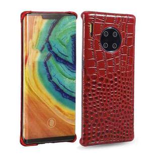 For Huawei Mate 30 Pro Head-layer Cowhide Leather Crocodile Texture Protective Case(Red)