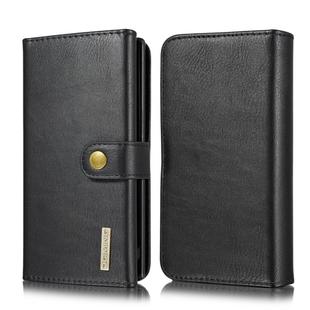 For Galaxy Note 10+ DG.MING Triple Fold Crazy Horse Texture Magnetic Horizontal Flip Leather Case with Holder & Card Slots & Wallet(Black)