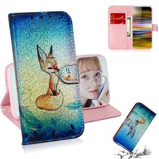 For Sony Xperia 10 Plus Colored Drawing Pattern Colorful Magnetic Buckle Horizontal Flip PU Leather Case with Holder & Card Slots & Wallet & Lanyard(Fox)