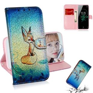 For Sony Xperia XZ3 Colored Drawing Pattern Colorful Magnetic Buckle Horizontal Flip PU Leather Case with Holder & Card Slots & Wallet & Lanyard(Fox)