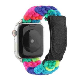 Umbrella Cord Rainbow Watch Band For Apple Watch Ultra 49mm / Series 8&7 45mm / SE 2&6&SE&5&4 44mm / 3&2&1 42mm(C)