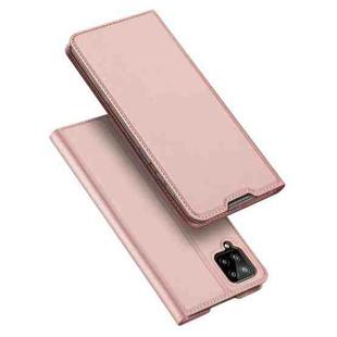 For Samsung Galaxy A12 DUX DUCIS Skin Pro Series Horizontal Flip PU + TPU Leather Case, with Holder & Card Slots(Rose Gold)