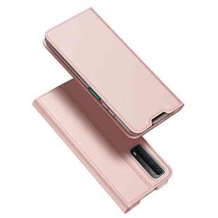 For Huawei P Smart (2021) DUX DUCIS Skin Pro Series Horizontal Flip PU + TPU Leather Case with Holder & Card Slots(Rose Gold)