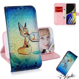 Colored Drawing Pattern Colorful Magnetic Buckle Horizontal Flip PU Leather Case with Holder & Card Slots & Wallet & Lanyard For Galaxy Note 9(Fox)