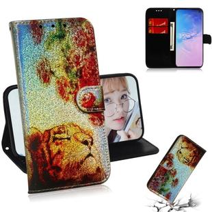 Colored Drawing Pattern Colorful Magnetic Buckle Horizontal Flip PU Leather Case with Holder & Card Slots & Wallet & Lanyard For Galaxy S10+(Tiger Rose)