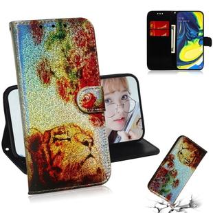 Colored Drawing Pattern Colorful Magnetic Buckle Horizontal Flip PU Leather Case with Holder & Card Slots & Wallet & Lanyard For Galaxy A80 / A90(Tiger Rose)