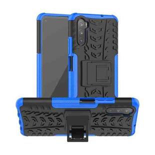 For Huawei Mate 40 lite / Maimang 9 Tire Texture Shockproof TPU+PC Protective Case with Holder(Blue)