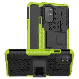 For OnePlus 8T Tire Texture Shockproof TPU+PC Protective Case with Holder(Green)