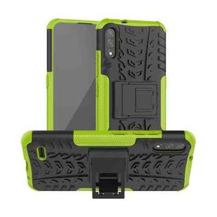 For LG K22 Tire Texture Shockproof TPU+PC Protective Case with Holder(Green)