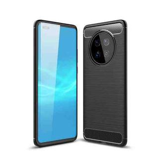 For Huawei Mate 40 Pro Brushed Texture Carbon Fiber TPU Case(Black)