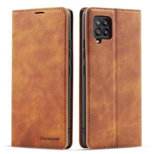 For Samsung Galaxy A42 5G Forwenw Dream Series Oil Edge Strong Magnetism Horizontal Flip Leather Case with Holder & Card Slots & Wallet & Photo Frame(Brown)