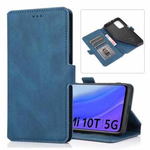 For Xiaomi Mi 10T 5G Retro Magnetic Closing Clasp Horizontal Flip Leather Case with Holder & Card Slots & Photo Frame & Wallet(Blue)