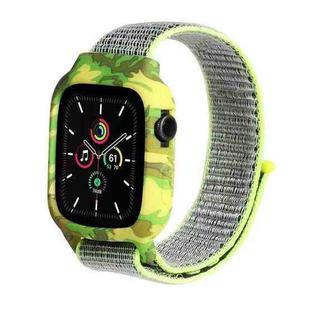 Nylon Wrist Strap Watch Band For Apple Watch Series 7 45mm / 6 & SE & 5 & 4 44mm / 3 & 2 & 1 42mm(Bright Yellow)