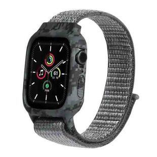 Nylon Wrist Strap Watch Band For Apple Watch Series 7 45mm / 6 & SE & 5 & 4 44mm / 3 & 2 & 1 42mm(Storm Grey)